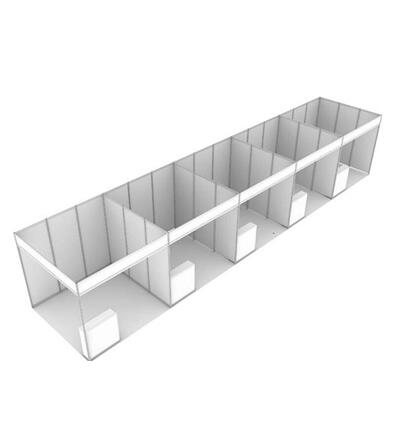 Linear Type Standard Exhibition Shell Scheme Kiosk Booth